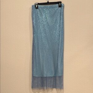 Wayf Blue Maxi Skirt